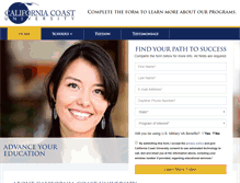 Tablet Screenshot of online.calcoast.edu